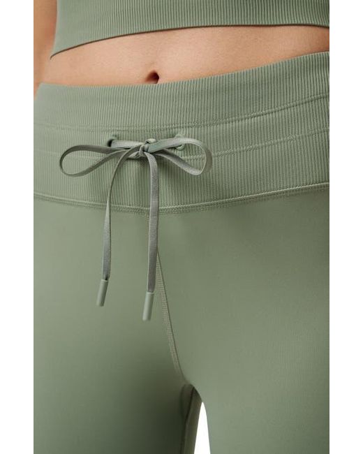 Travis Mathew Green Moveknit Drawstring Waist Leggings