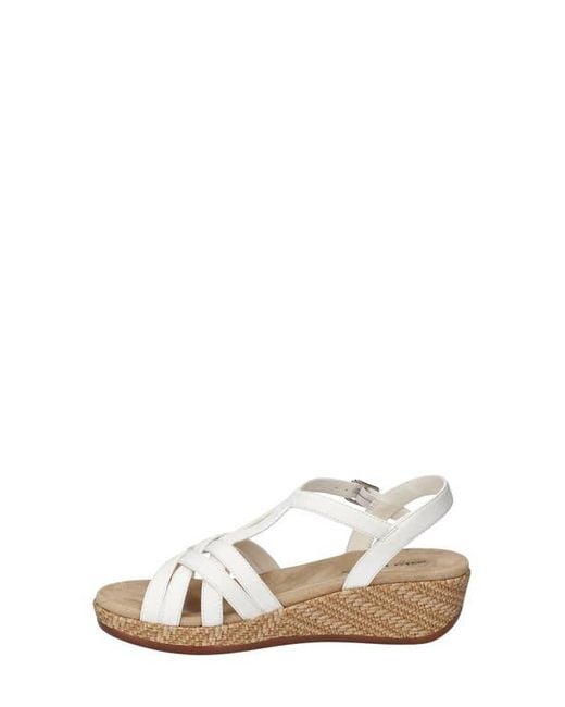Easy Street White Lua Wedge Sandal