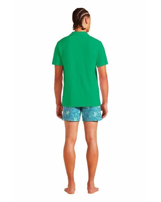 Vilebrequin Green Terry Polo Shirt Solid for men