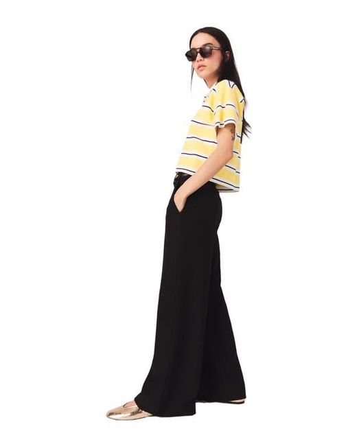 Maje Black Flared Trousers