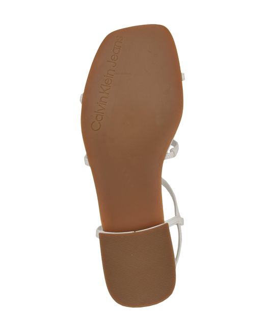 Calvin Klein White Sindy Ankle Strap Sandal