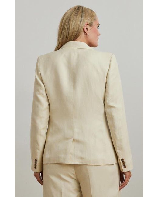 Ralph Lauren Natural Linen Blend Twill Blazer