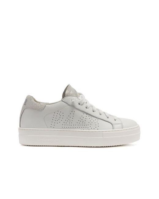 P448 White Thea Platform Sneaker