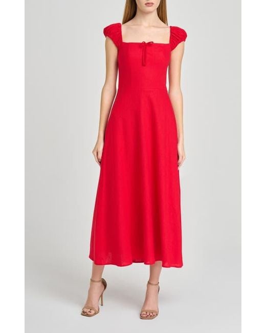 wayf linen dress Wayf Linen-Blend Mini Dress Women's