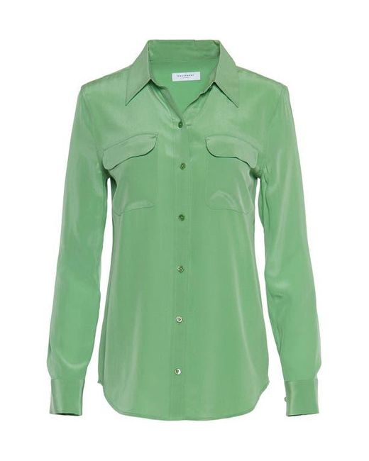 Equipment Green Signature Silk Button-Up Shirt