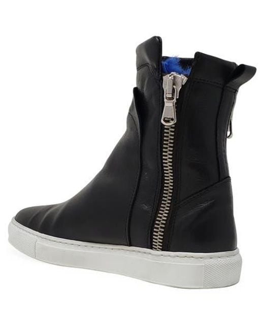 Madison Maison Black Double Zip Shearling Boot