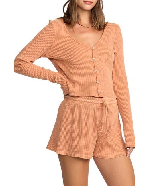 Billabong Orange Debbie Vibes Thermal Shorts