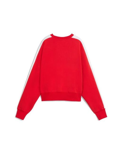 PUMA Red T7 Oversize Crewneck Sweatshirt