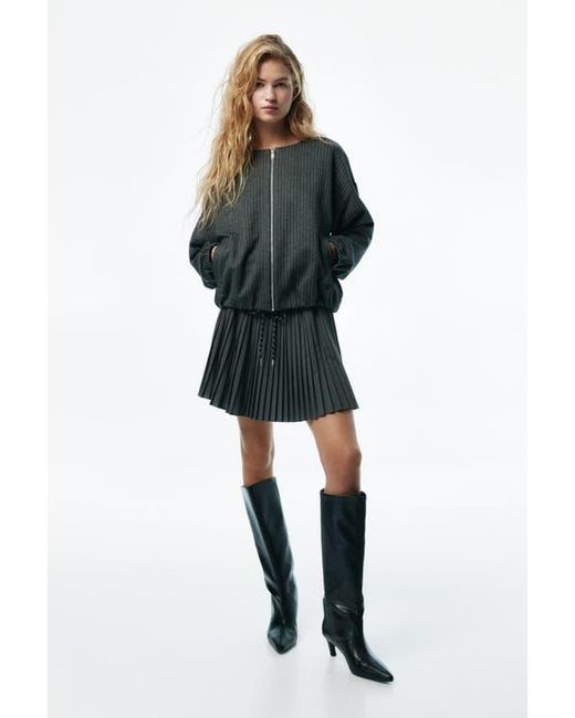 H&M Gray Oversized Jersey Jacket