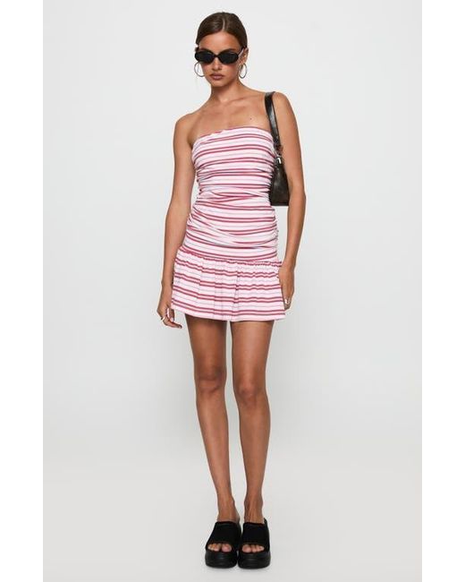 strapless open back dress Shaya Strapless Mini Dress White main image 1