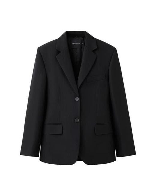Mango Black Two-Button Blazer
