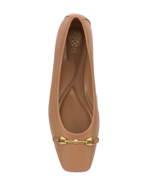 Vince Camuto Brown Virna Square Toe Flat