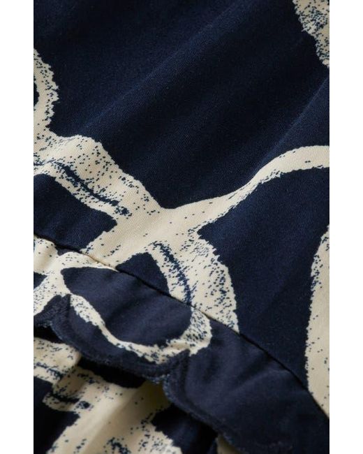 Scotch & Soda Black Scallop Trim Long Sleeve Cotton Minidress