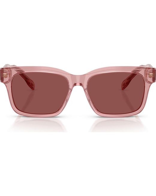 Tory Burch Pink 55Mm Rectangular Sunglasses