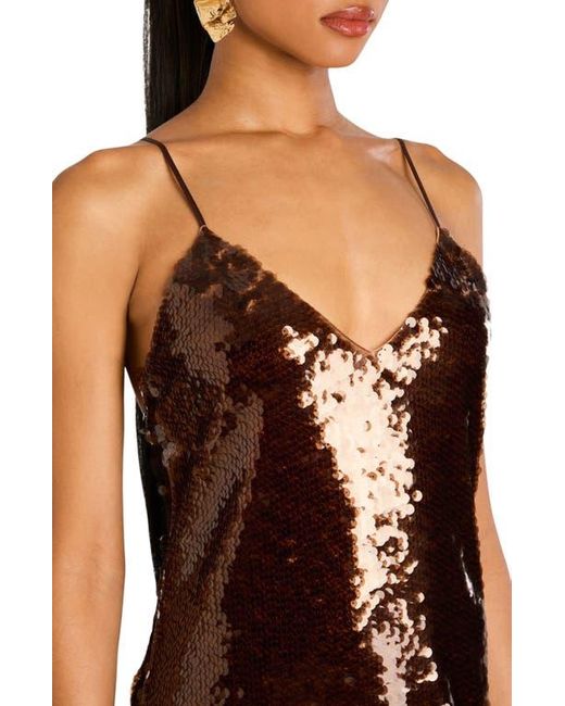 retroféte Brown Deserae Sequin Dress