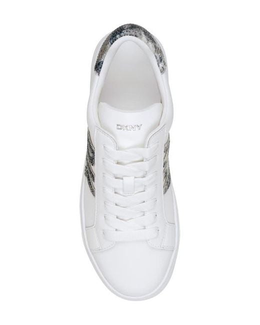 DKNY White Abeni Sneaker