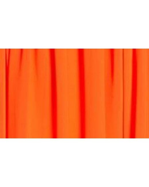 ASOS Orange Embroidered Bodice Blouson Sleeve Maxi Dress