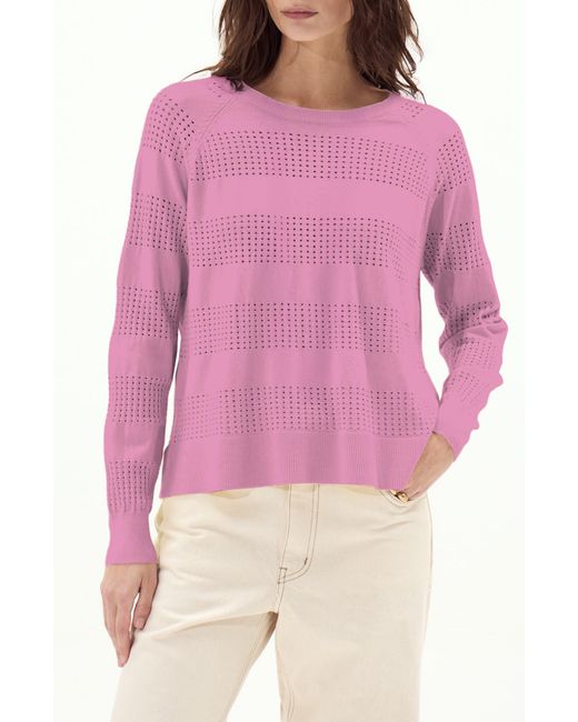 DELUC Pink Creta Openwork Sweater