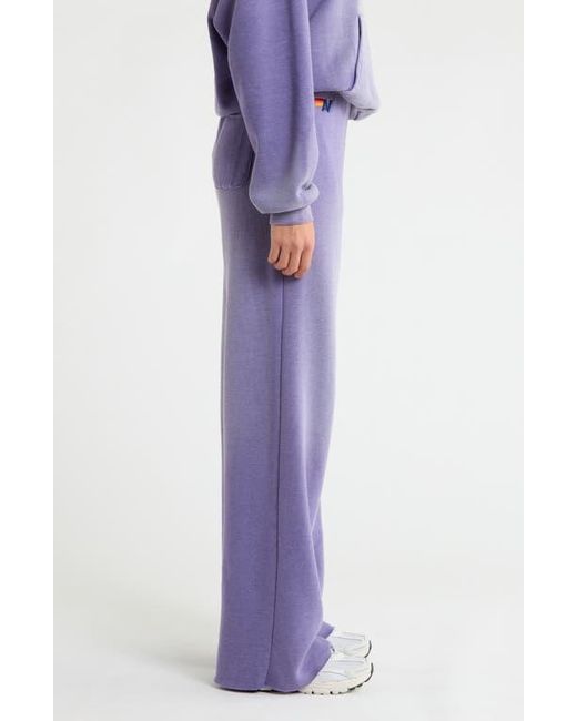 Aviator Nation Purple Wide Leg Pocket Sweatpants