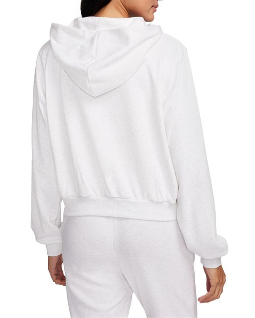 Nike White Sportswear Chill French Terry Full Zip Hooded Jacket