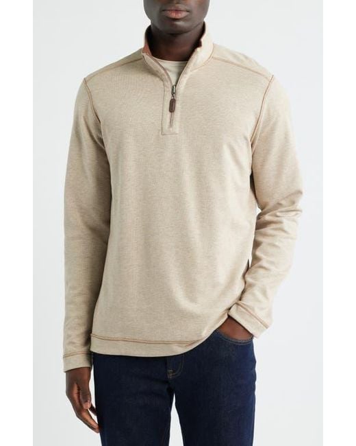Johnston & Murphy Brown Icon Reversible Quarter Zip for men