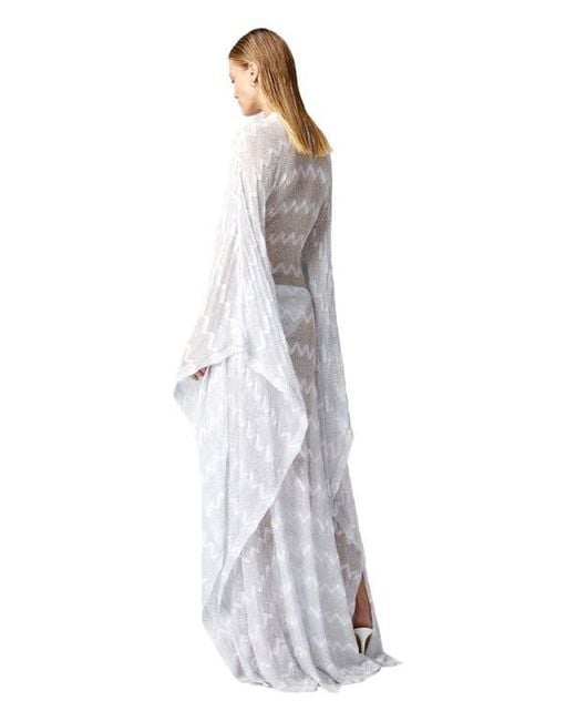 Missoni White Long Cover-Up Caftan
