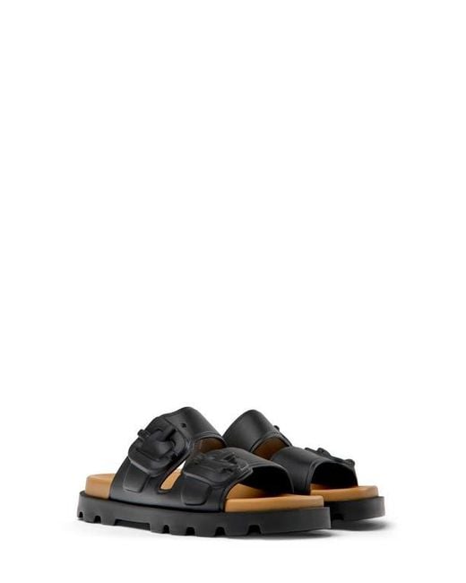 Camper Black Brutus Slide Sandal