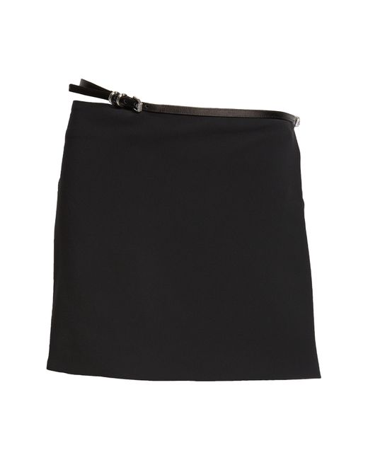 Givenchy Black Voyou Belted Cutout Wrap Miniskirt