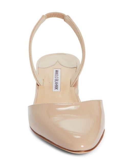 Manolo Blahnik Natural Aspro Slingback Pump