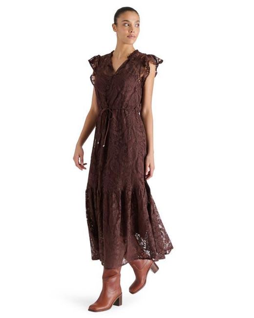 Steve Madden Brown Osiris Lace Maxi Dress