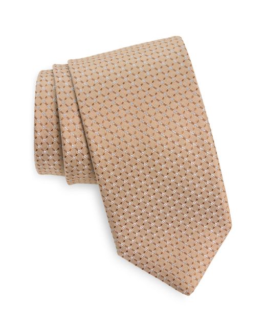 Canali Natural Neat Silk Tie for men