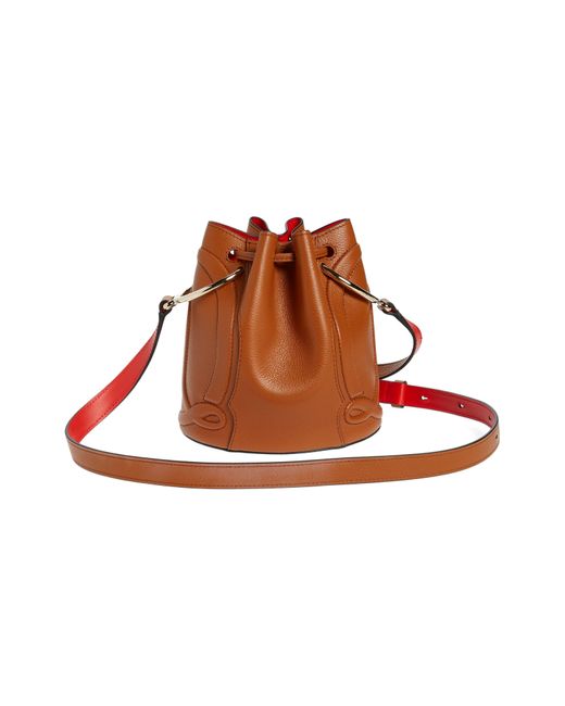 Christian Louboutin Leather by My Side Phone Pouch - Brown - One Size