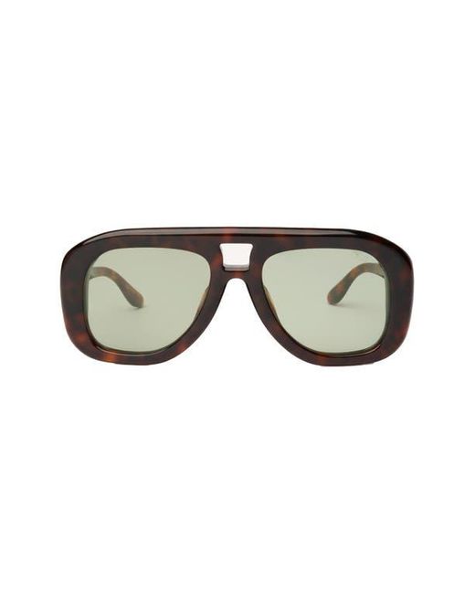 DEZI Brown Pusha 55Mm Shield Sunglasses