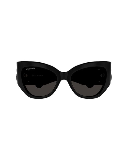 Balenciaga Black 55mm Butterfly Sunglasses