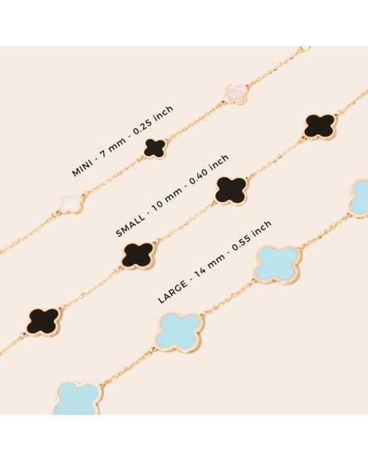 The Lovery Fine Jewelry Metallic Small Mixed Clover Bracelet
