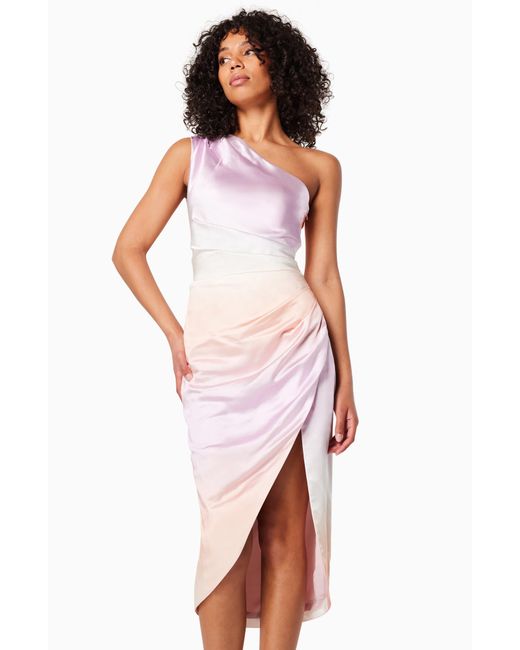 Elliatt White Mute One Shoulder Asymmetric Dress