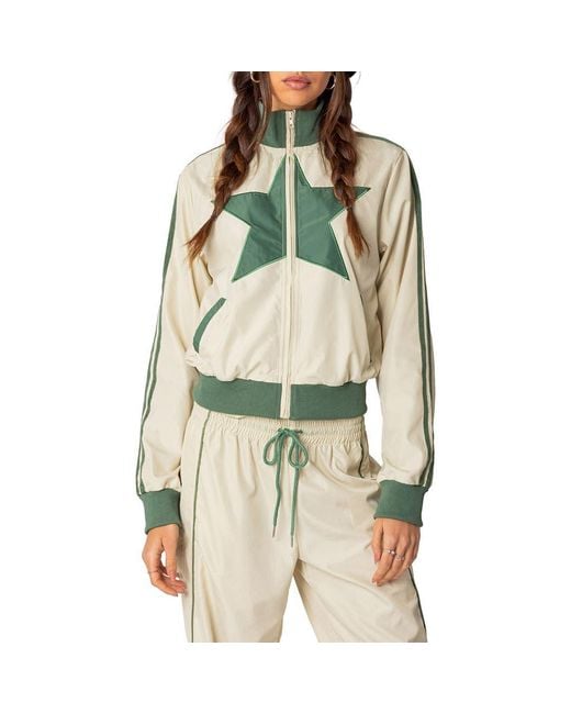 Edikted Green Superstar Track Jacket