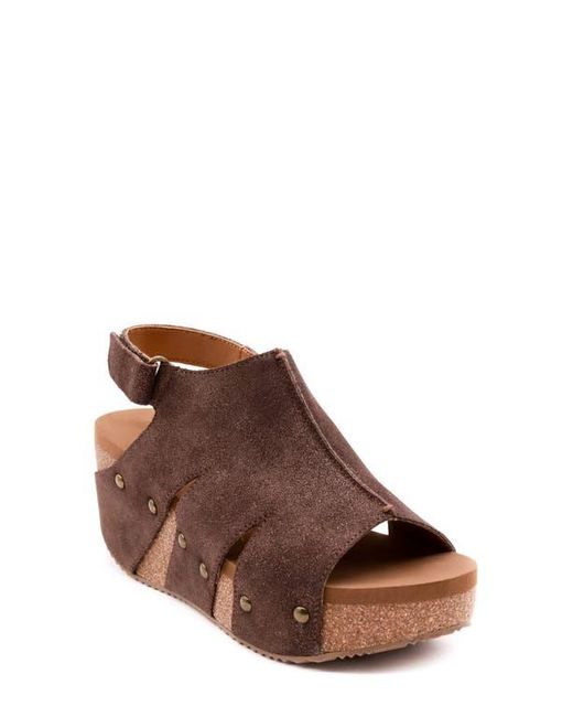 Volatile Brown Montpelier Platform Wedge Sandal