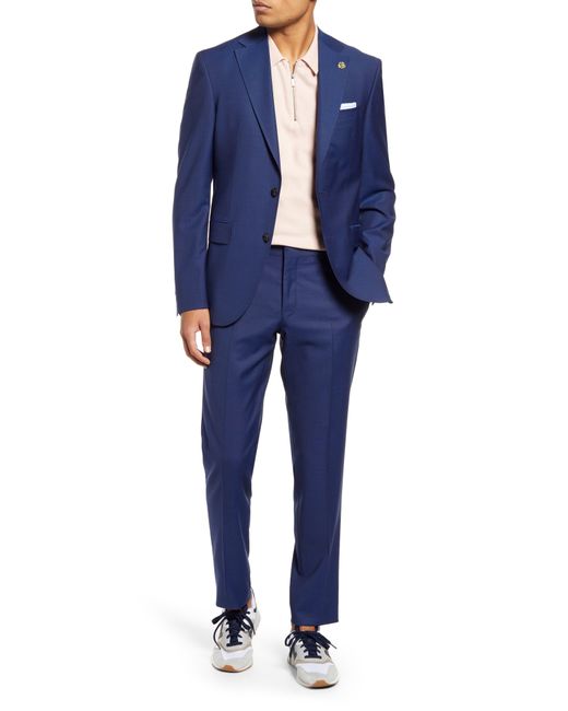 Ted Baker Ralph Extra Slim Fit Stretch Wool Suit in Blue for Men Lyst