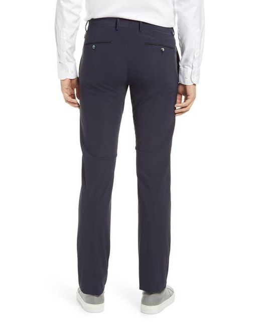 Zanella Blue Active Stretch Flat Front Pants for men