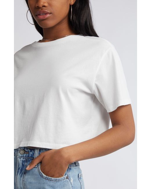 BP. White Oversize Crop T-shirt
