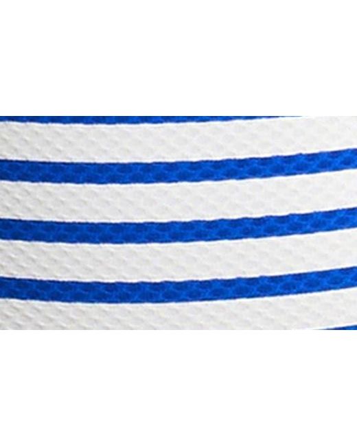 Sea Level Blue Stripe Cross Front Multifit One-piece Swimsuit