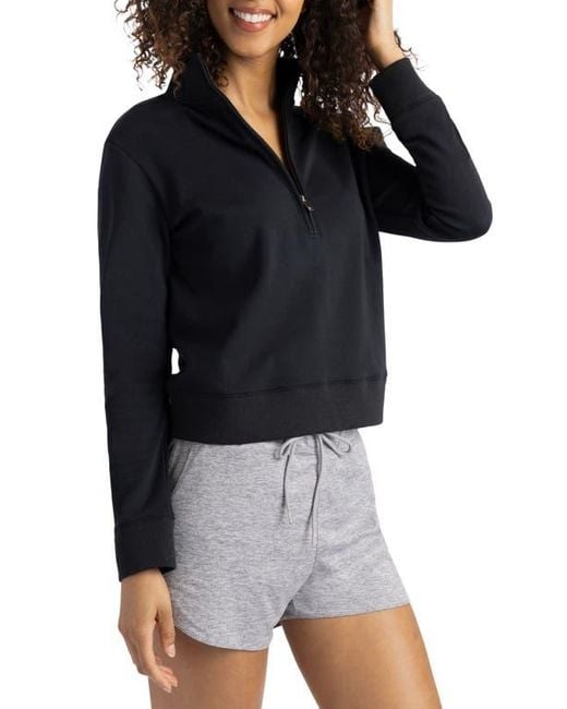 Travis Mathew Black Cloud Half Zip Pullover