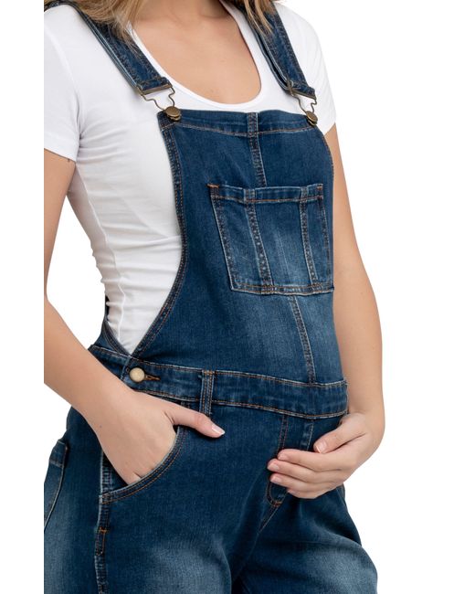 Ripe Maternity Maternity Denim Overalls in Blue Lyst