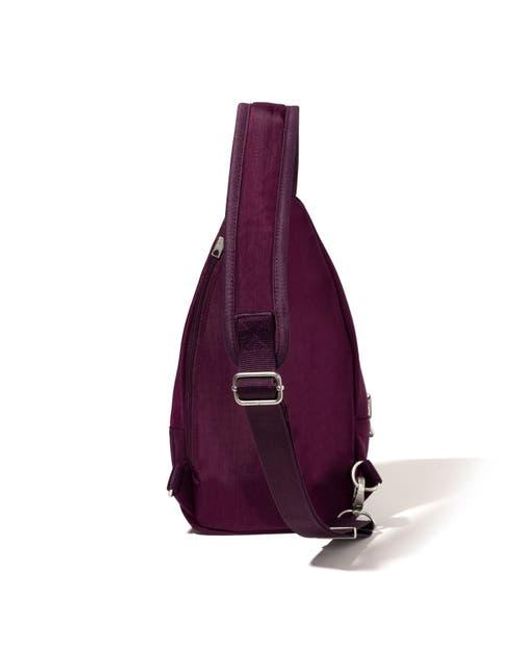 Baggallini Purple Securtex Anti-Theft Daytripper Sling Bag