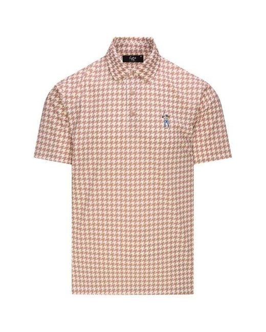 EASTSIDE GOLF Pink Snap Placket Performance Golf Polo for men