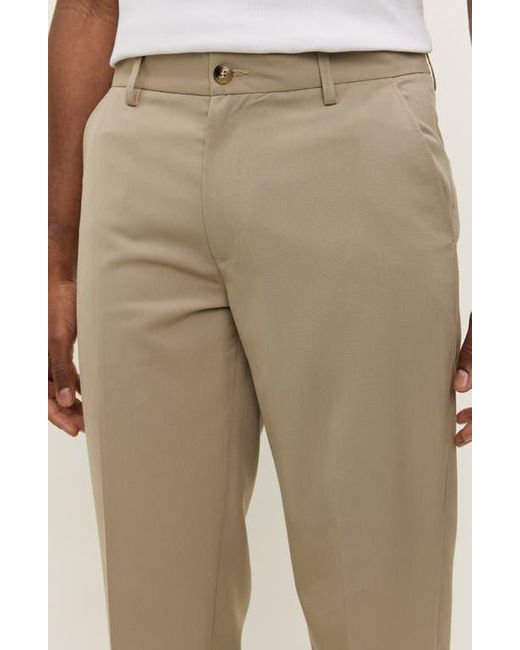 Les Deux Natural Como Regular Fit Flat Front Dress Pants for men