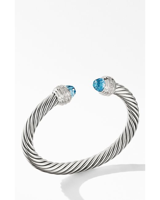 $625 David Yurman 5 mm Câble Bracelet Classique Or avec dôme et Or 14K w Pouch