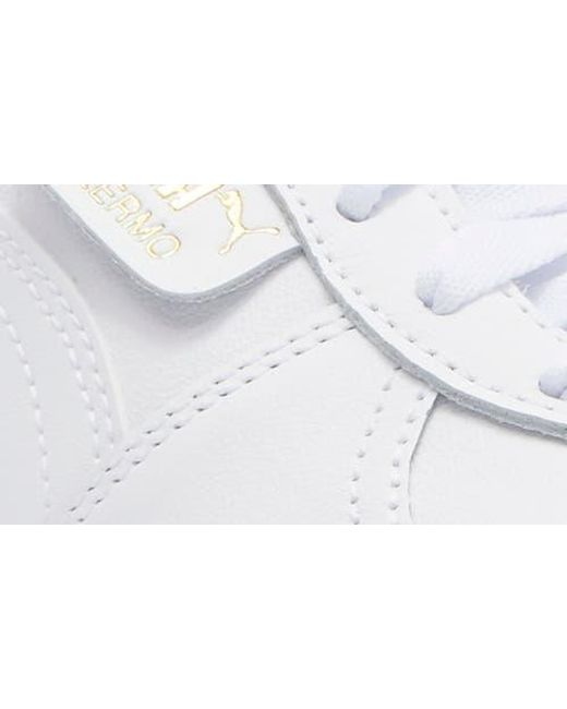 PUMA White Palermo Elevata Platform Sneaker