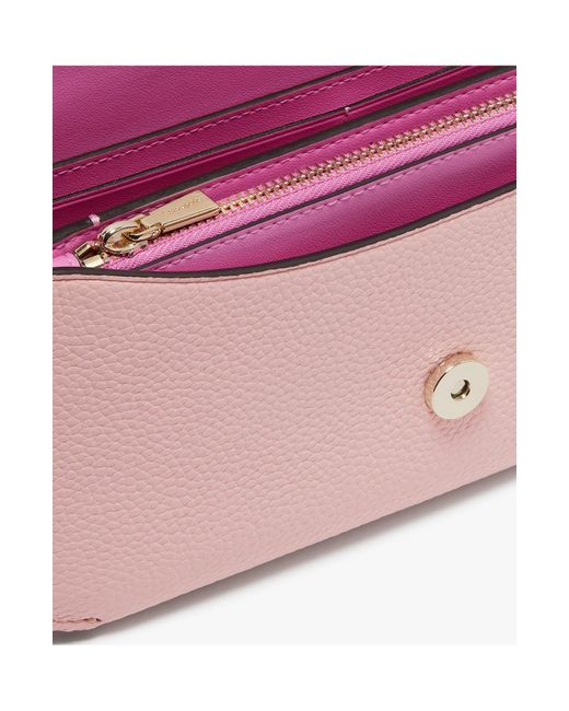 Kate Spade Pink Ava Leather Wallet On A Chain